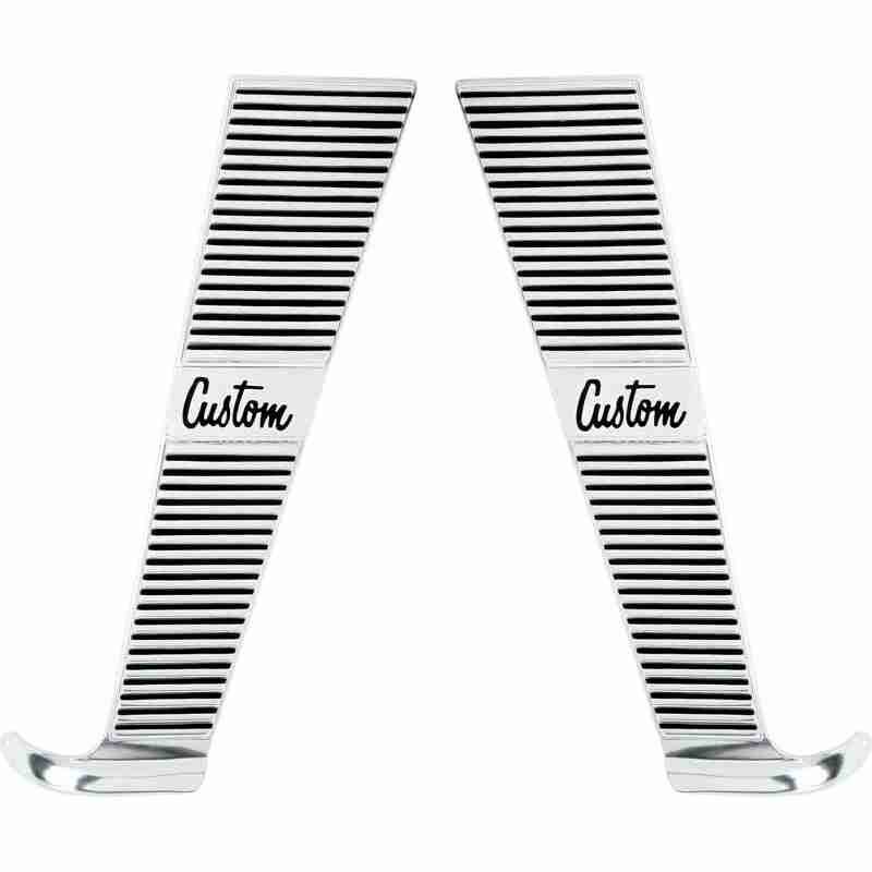 1964-66 Chevrolet Pickup; Cab "B-Pillar" Side Moldings; Stainless Steel; Pair