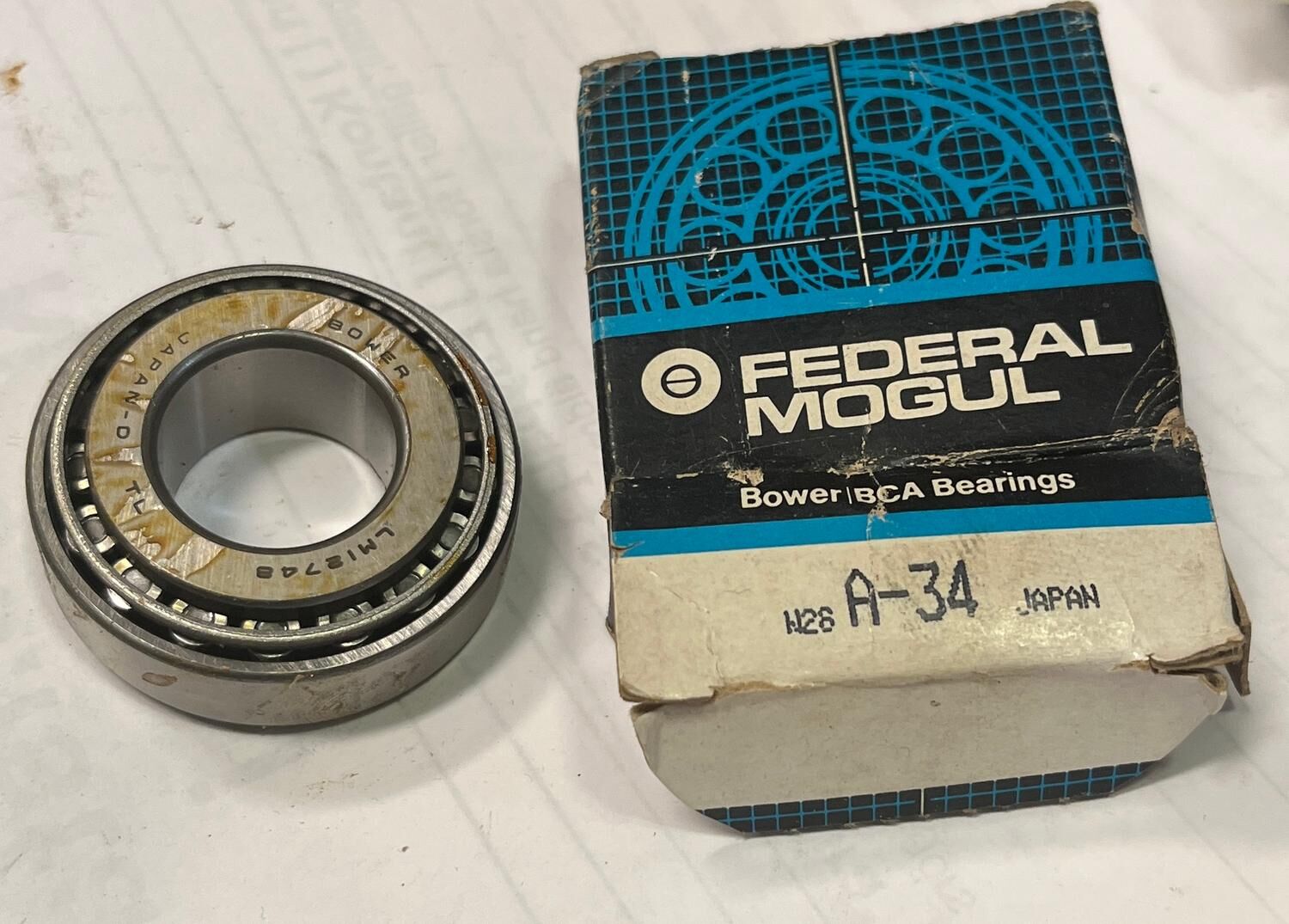 Hjullager inner front GM GMC 1982-2003, Bower A-34 , LM12748 , LM12710