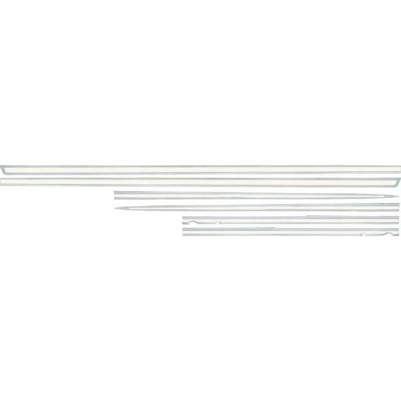 1962 Impala / Full Size 6 Piece White Body Side Molding Set (Without Clips) - Bild 2