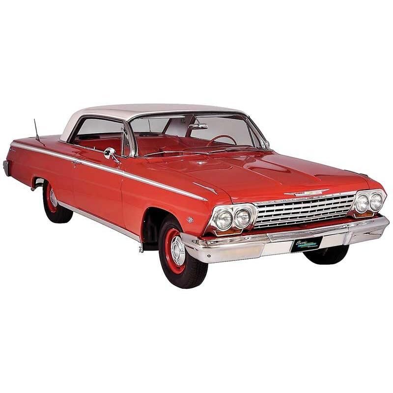 1962 Impala / Full Size 6 Piece White Body Side Molding Set (Without Clips) - Bild 4