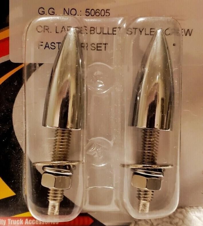 Bullet kromade (2-Pack) license plate fastener