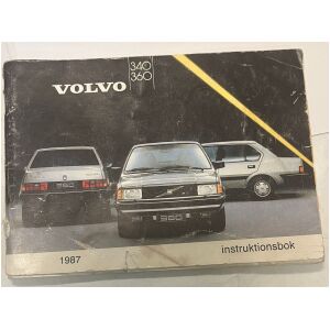 Instruktionsbok Volvo 340 / 360 1987 108 sidor begagnad