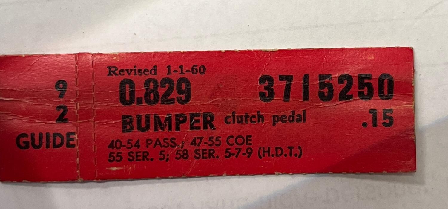 Gummistopp pedal koppling 1-par Chevrolet Pontiac 1940-81 , 3715250 - Bild 3