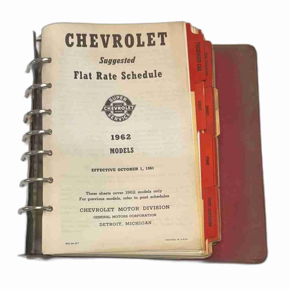 Flat Rate Manual Chevrolet 1962 Schablonbeloppsschema återförsäljare - Bild 3