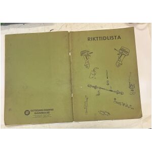 Rikttidlista arbetstidslista utombordare Johnson Evinrude  37 sidor