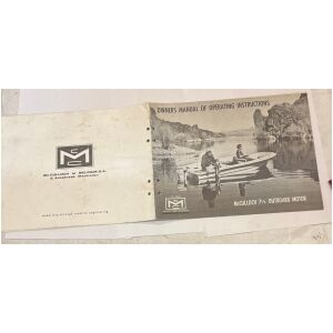 Ägarmanual instruktionsbok McCulloch 7-1/2 utombordsmotor 1963 16 sidor begagnad