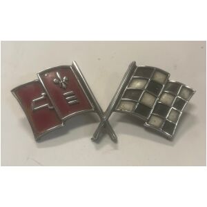 FRONT EMBLEM CROSSED FLAGS 1965-66 CHEVROLET CORVETTE