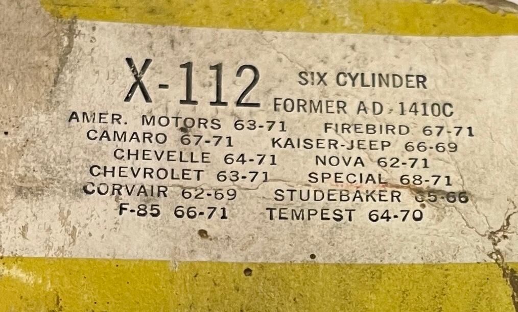 Fördelarlock 6-cyl Heavy Duty Buick Chev Pontiac Jeep mfl 1962-71, Casco X-112 - Bild 4