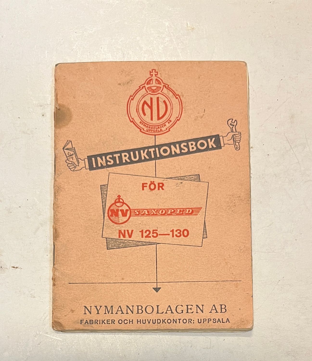 NV Saxopeden 1954 27 sidor Instruktionsbok på svenska , Nymanbolagen AB Uppsala