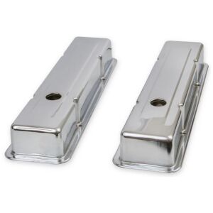 1-par Ventilkåpor kromade GM 1958-1986 V8 283-350, Mr Gasket 9800