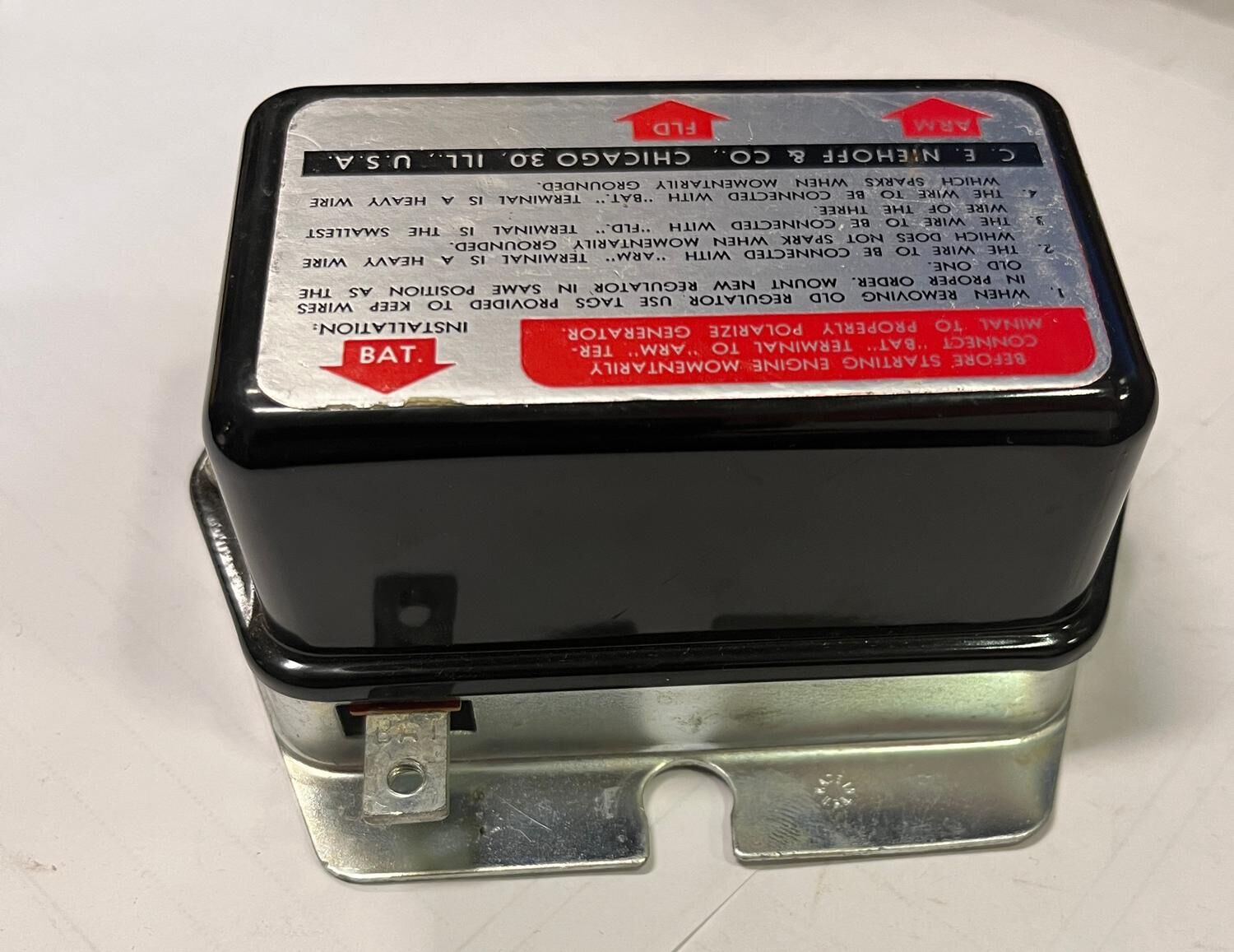 Laddningsrelä 6V 42-50A pos,grd Chry Dod Jeep Plym Nash 1948-71, AL-156 - Bild 3