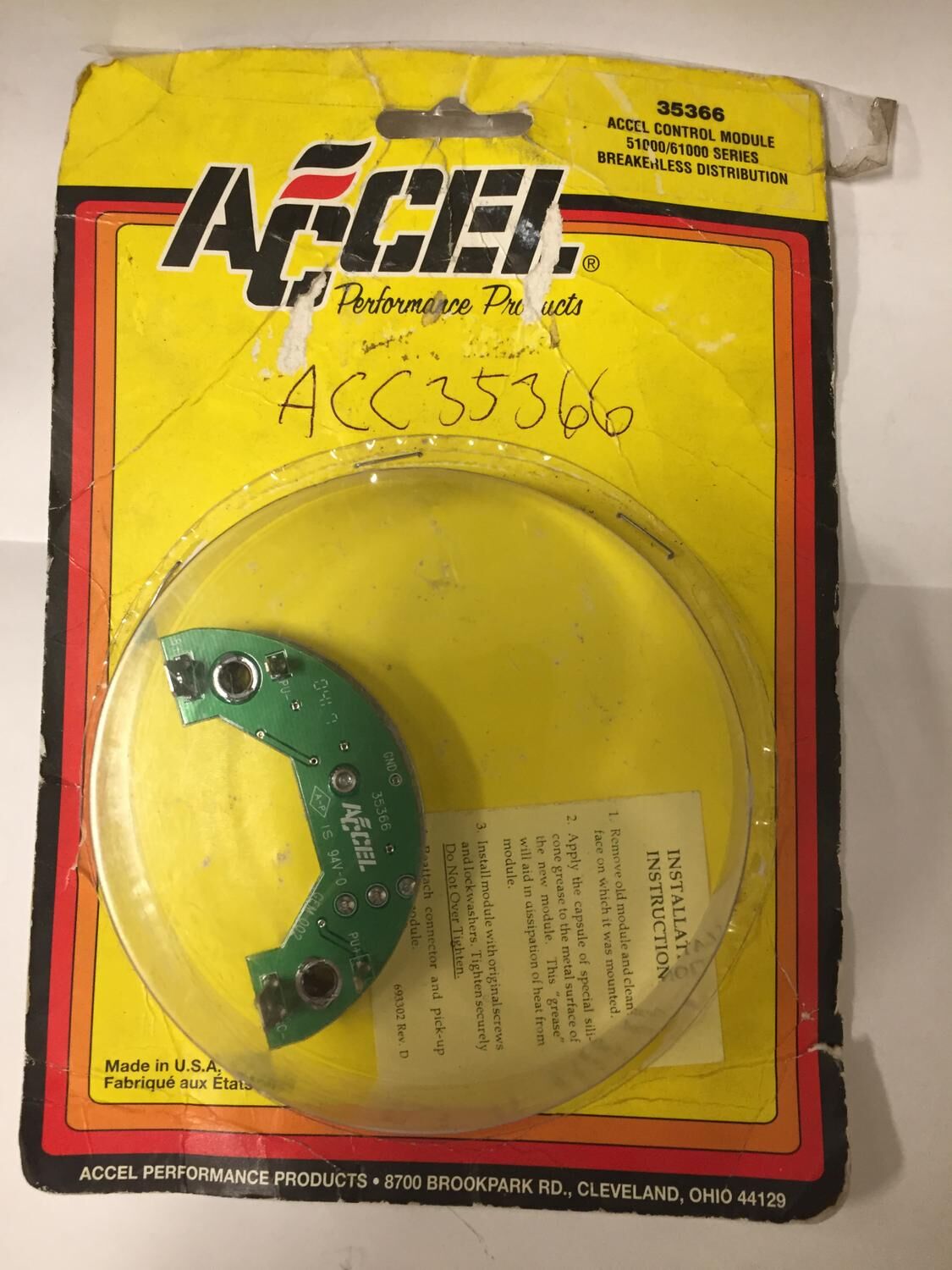NOS Tändmodul för brytarlös fördelare – Ersätter Accel ACC35364