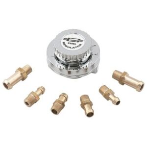 Bränsletrycksregulator 5/16" & 3/8" justerbar 1-6 PSI kromad Mr Gasket 9710