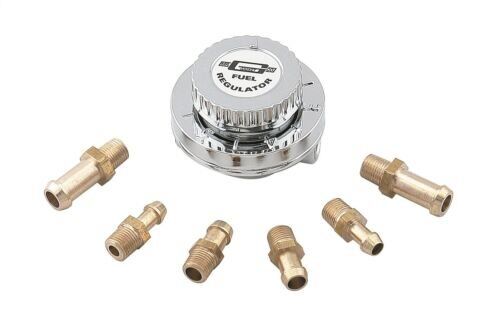 Bränsletrycksregulator 5/16" & 3/8" justerbar 1-6 PSI kromad Mr Gasket 9710