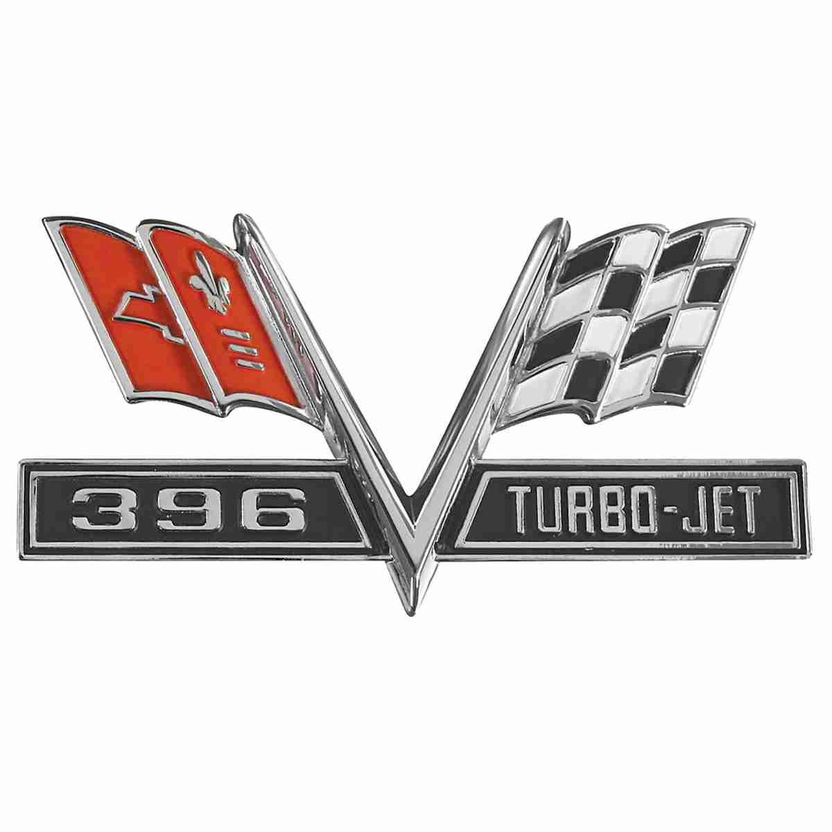 Skärmemblem 396 Turbo-Jet Chevrolet Chevelle och El Camino 1965-1967 RESTOPARTS CHV4220