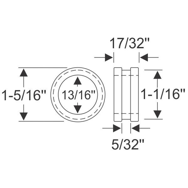 1-5/16" Kabelgenomföring Torped 1930-33 2dr 4dr cab sedan Cadillac - Bild 2