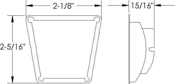 Pedalgummi Parkeringsbroms 1968-89 2dr 4dr ht cab sedan Lincoln Mercury Ford - Bild 2