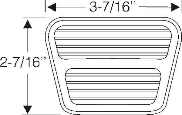 Pedalgummi Broms/Koppling 1964-78 2dr 4dr ht cab sedan Pontiac Chevrolet Buick Oldsmobile - Bild 2