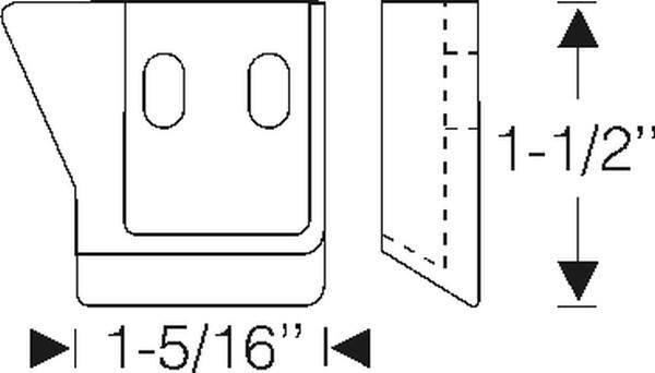 Convertible Top Rest Block 1950-52 2dr cab Chevrolet Oldsmobile Pontiac - Bild 2