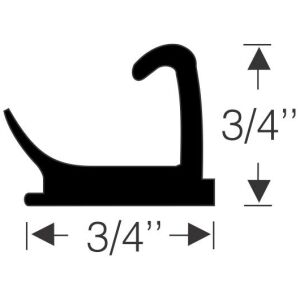 Side Roof Rail Weatherstrip 1947-54 2dr cab Studebaker Packard Chrysler DeSoto Dodge Plymouth