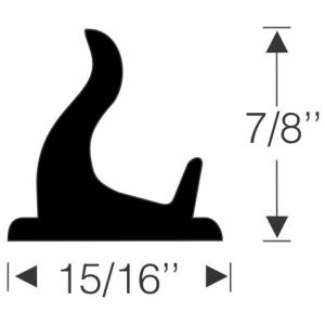 Side Roof Rail Weatherstrip 1934-48 2dr 4dr cab Packard