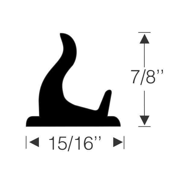 Side Roof Rail Weatherstrip 1934-48 2dr 4dr cab Packard