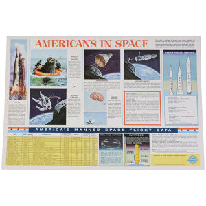 Orginal  Dealer tavla Americans in space  415 x 280 mm Chevrolet 1968 / Rymden
