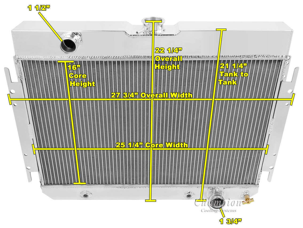 Champion Cooling Aluminiumkylare 2-radig High Performance - Bild 2