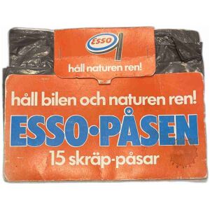 ESSO - påsen 15 skräppåsar oanvänd förpackning från 60 talet