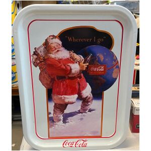 Coca Cola bricka plåt "Wherever i go" 35x26cm med H Sundbloms motiv från 1943