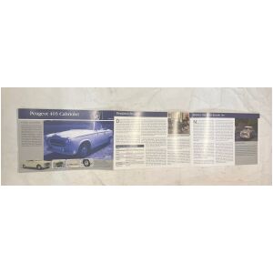 Peugeot 403 cab 1959 infoblad på svenska samt danska- Atlas Editions