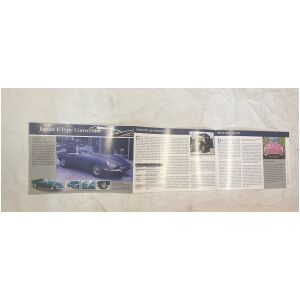 Jaguar E-type cab  infoblad på svenska samt danska - Atlas Editions