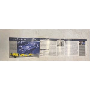 Lotus Seven 7 serie III 1968-70 infoblad på svenska samt danska- Atlas Editions