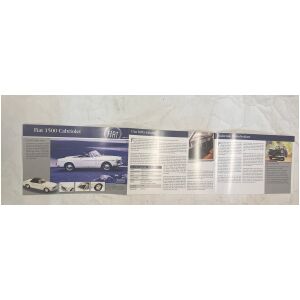 Fiat 1500 cab 1959-66 infoblad på svenska samt danska - Atlas Editions