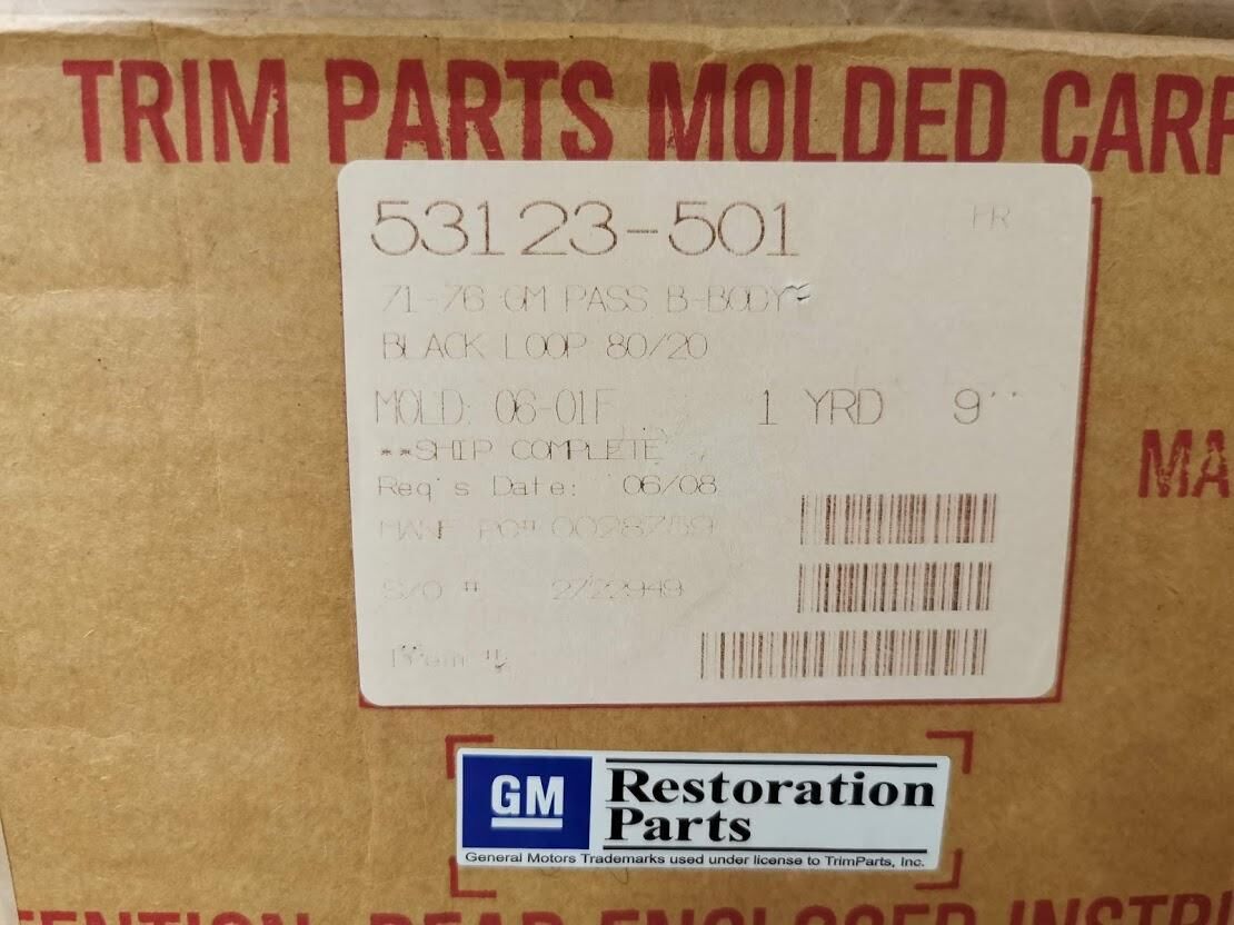 Ny Formpressad Golvmatta 1971-76 Chevrolet Buick Olds Pontiac B-body - Bild 2