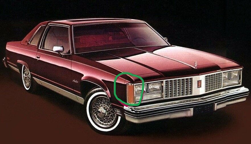 Parkeringsljus höger fram Olds 98 Delta 88 Luxury Regency 1978-1979, GM 5967656 - Bild 4