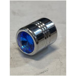 Kolvar kromade blue kristall i toppen Ventilhattar 4-stycken