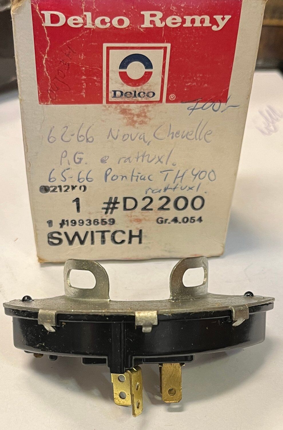 STARTSPÄRRKONTAKT / NEUTRALKONTAKT GM 1957-72, DELCO 1993659 , D2200 NS-3