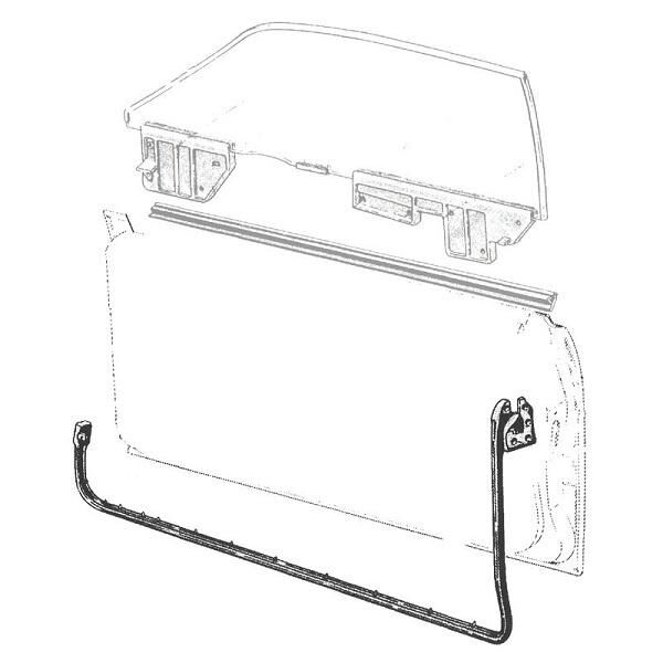 Dörrgummilister Fram 1968-69 2dr ht cab Ford Mercury - Bild 3