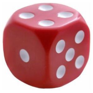 Vaxelspaksknopp Dice Red Tarning
