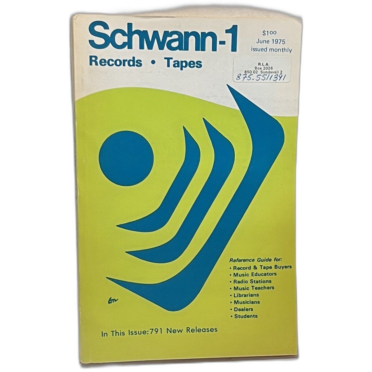 Schwann Records Tapes June 1975