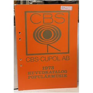 CBS-CUPOL AB:s huvudkatalog för populärmusik från 1973