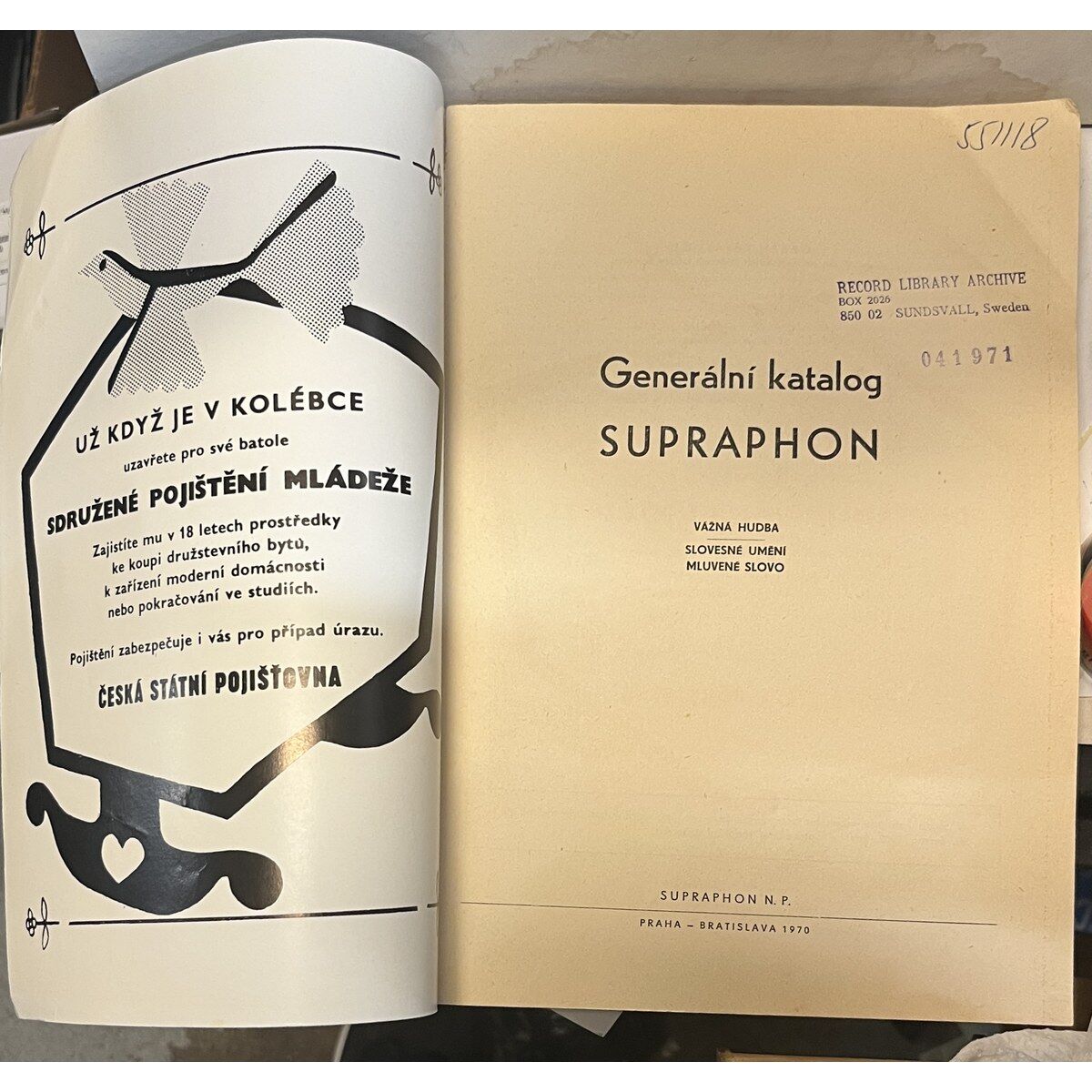 Supraphon Katalog Vazne Hudby 1970 Klassisk musik Tjeckien - Bild 2