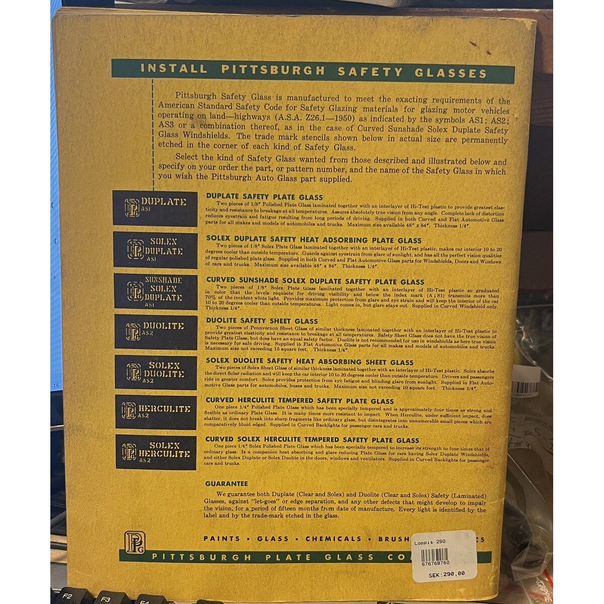 Pittsburgh Auto Glass Parts Service Catalog No. 55 (1955) 1934-1955 GM Ford mfl - Bild 4