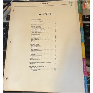 Original Ford Reservdels- & Tillbehörsindex (1965) – Mustang, Thunderbird, Falcon