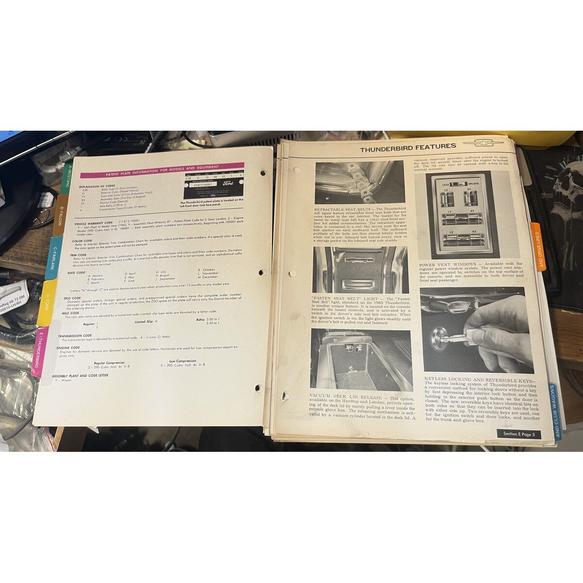 Original Ford Reservdels- & Tillbehörsindex (1965) – Mustang, Thunderbird, Falcon - Bild 2