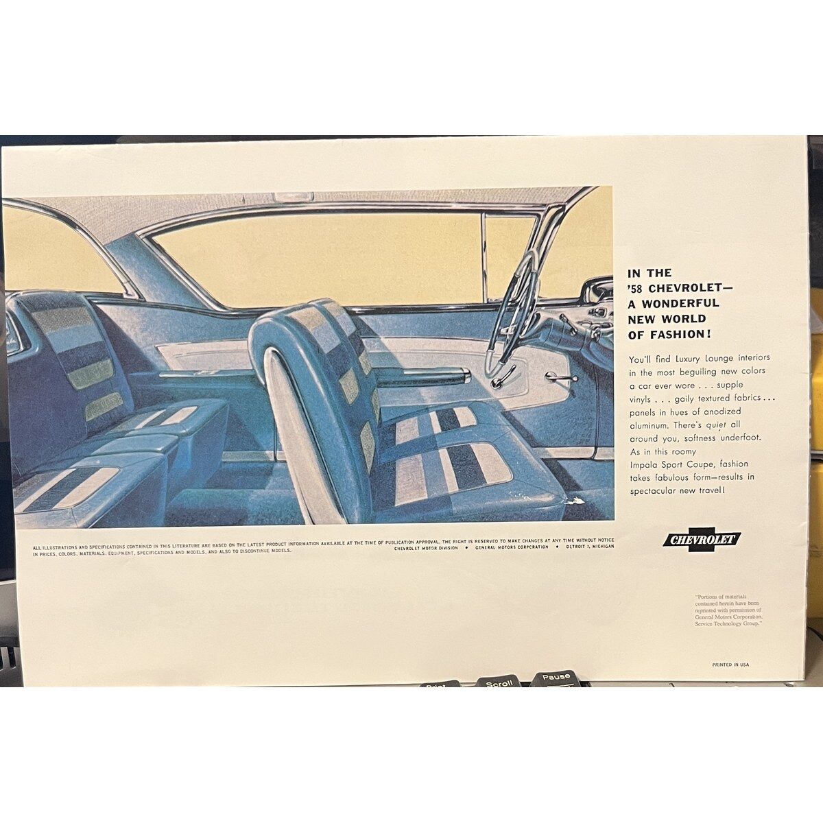 Försäljningsbroschyr 1958 Chevrolet "It Goes Big" Foldout Brochure - Bild 4