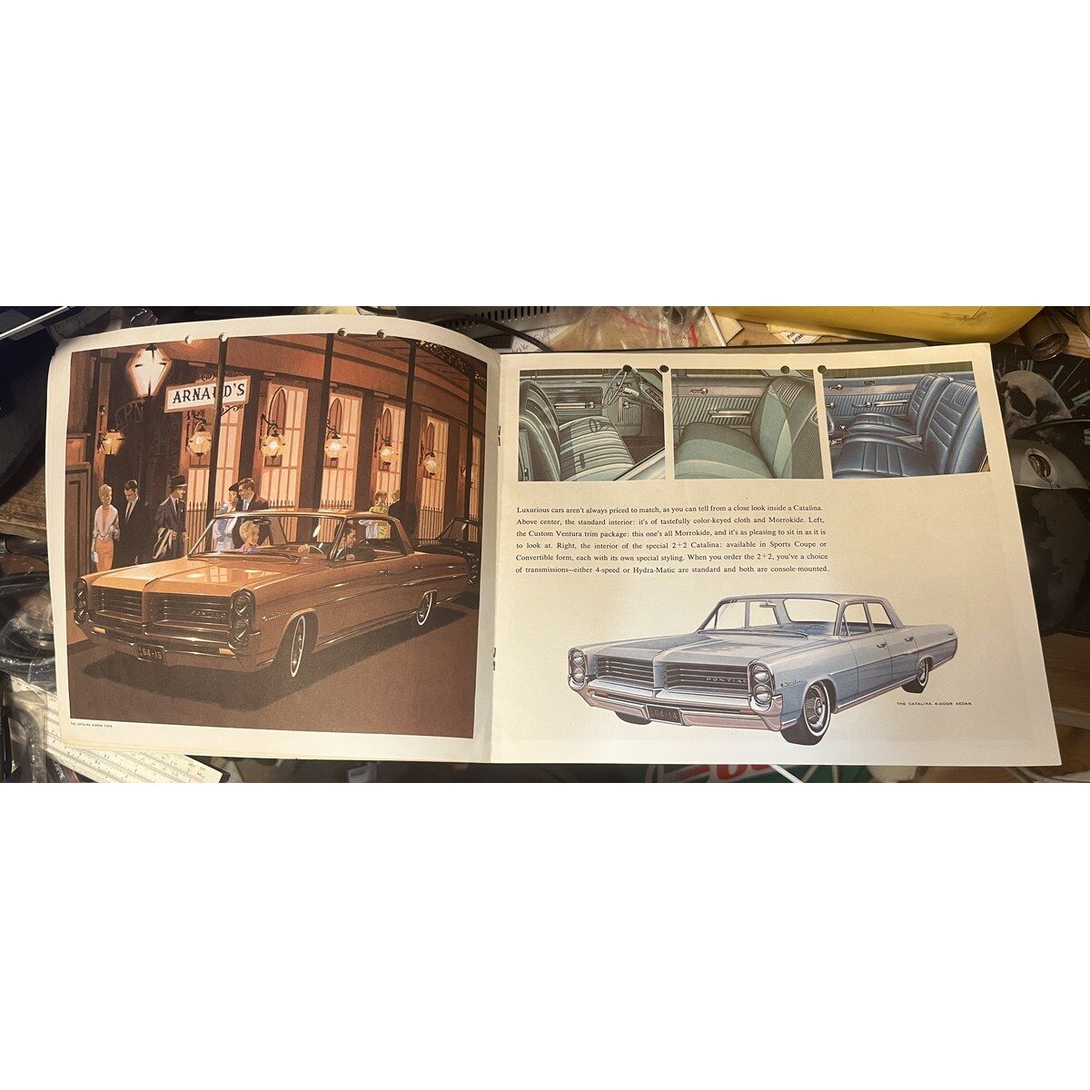 Original Pontiac 1964 Försäljningsbroschyr – Wide-Track 16 sidor hålslagen - Bild 5