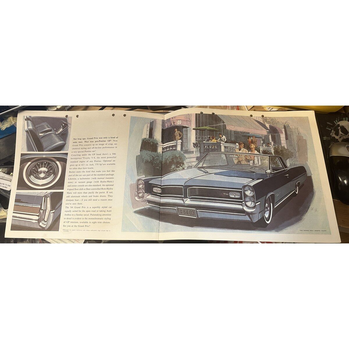 Original Pontiac 1964 Försäljningsbroschyr – Wide-Track 16 sidor hålslagen - Bild 7