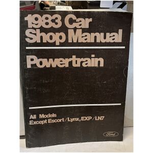 Ford 1983 Factory Car Shop Manual Powertrain OEM Verkstadshandbok Mustang Thunderbird LTD Lincoln Continental Mercury Cougar